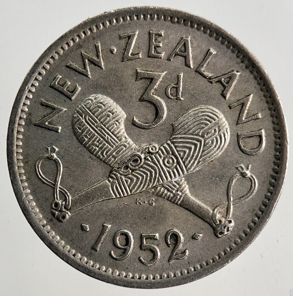 1952 New Zealand Threepence Coin | Fine Collectable Grade