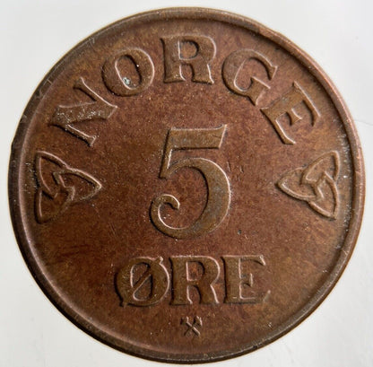 1952 Norway 5 Ore Coin | Fine Collectable Grade