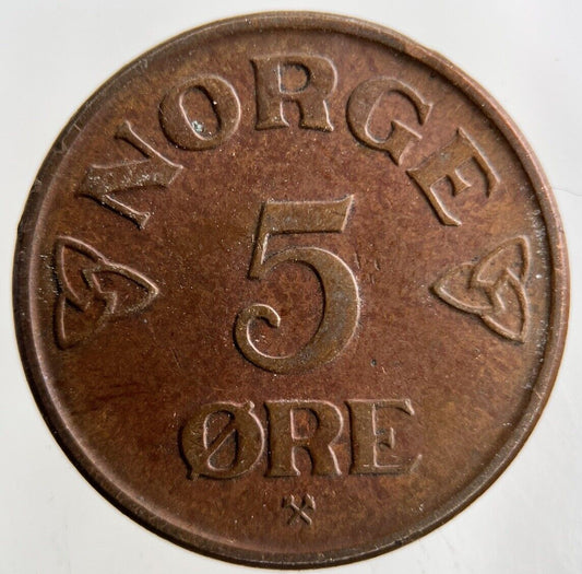 1952 Norway 5 Ore Coin | Fine Collectable Grade