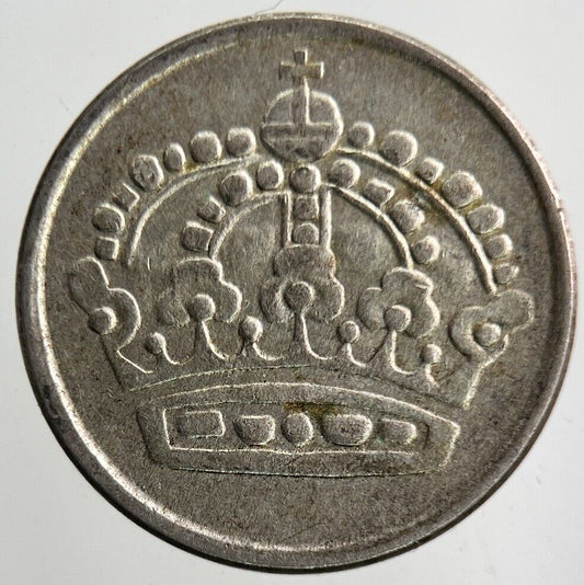 1952 Sweden 25 Ore Silver Coin | Fine Collectable Grade