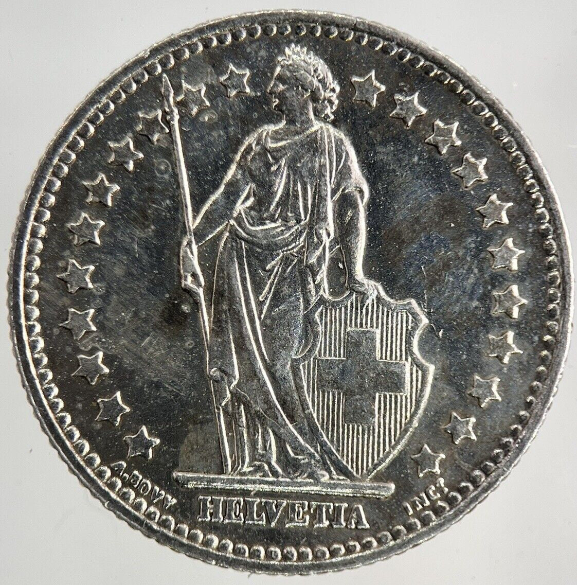1952 Switzerland Swiss 1 Franc Silver Coin | Very High Grade