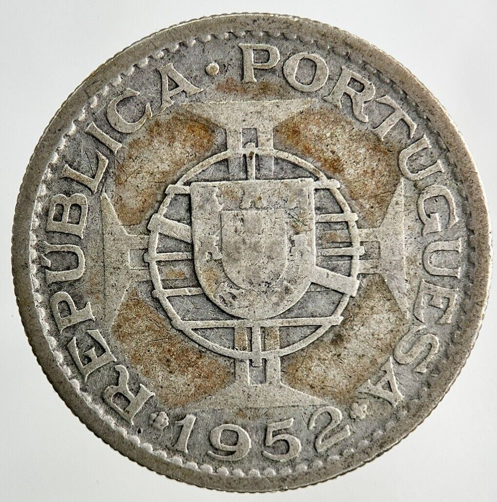 1952 Portugal Mozambique 10 Escudos Silver Coin | Collectable Grade