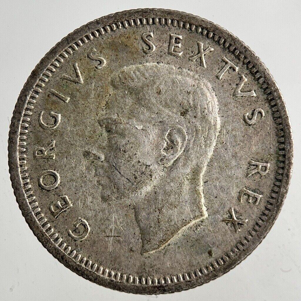 1952 South Africa Sixpence Silver Coin | Fine Collectable Grade