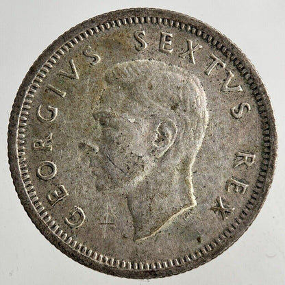 1952 South Africa Sixpence Silver Coin | Fine Collectable Grade