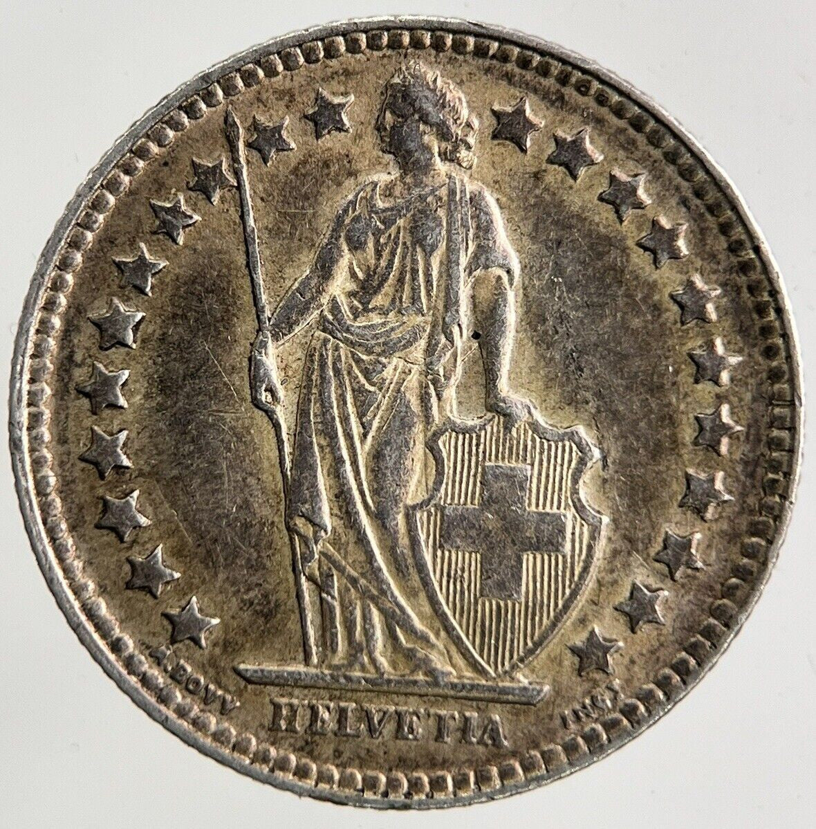 1952 Switzerland Swiss 1/2 Half Franc Silver Coin | Very High Grade