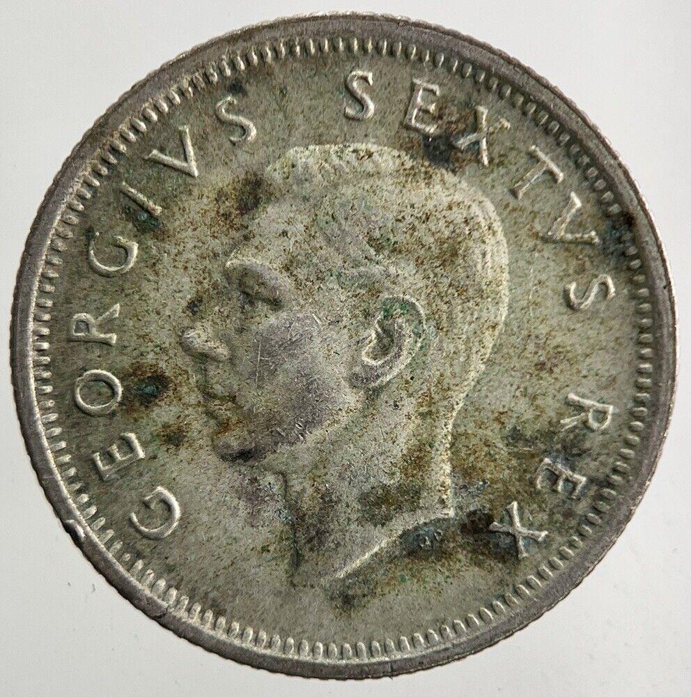 1952 South Africa Sixpence Silver Coin | Very High Grade