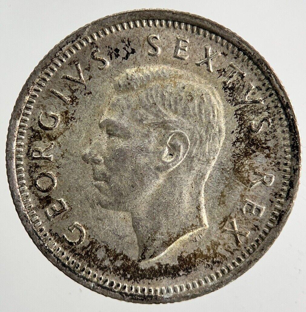 1952 South Africa Sixpence Silver Coin | Very High Grade