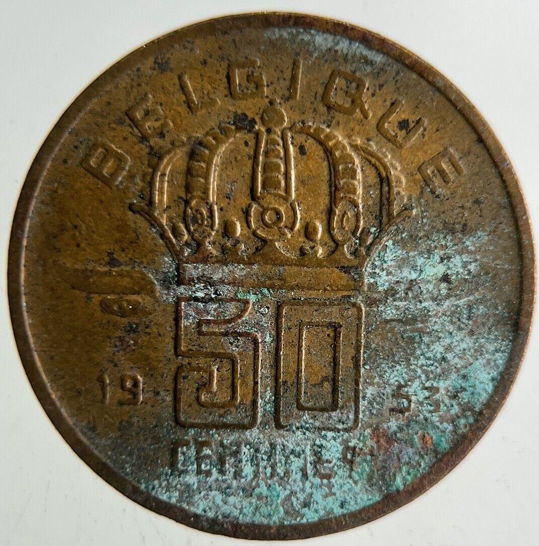 1953 Belgium 50 Centimes Coin | Fine Collectable Grade