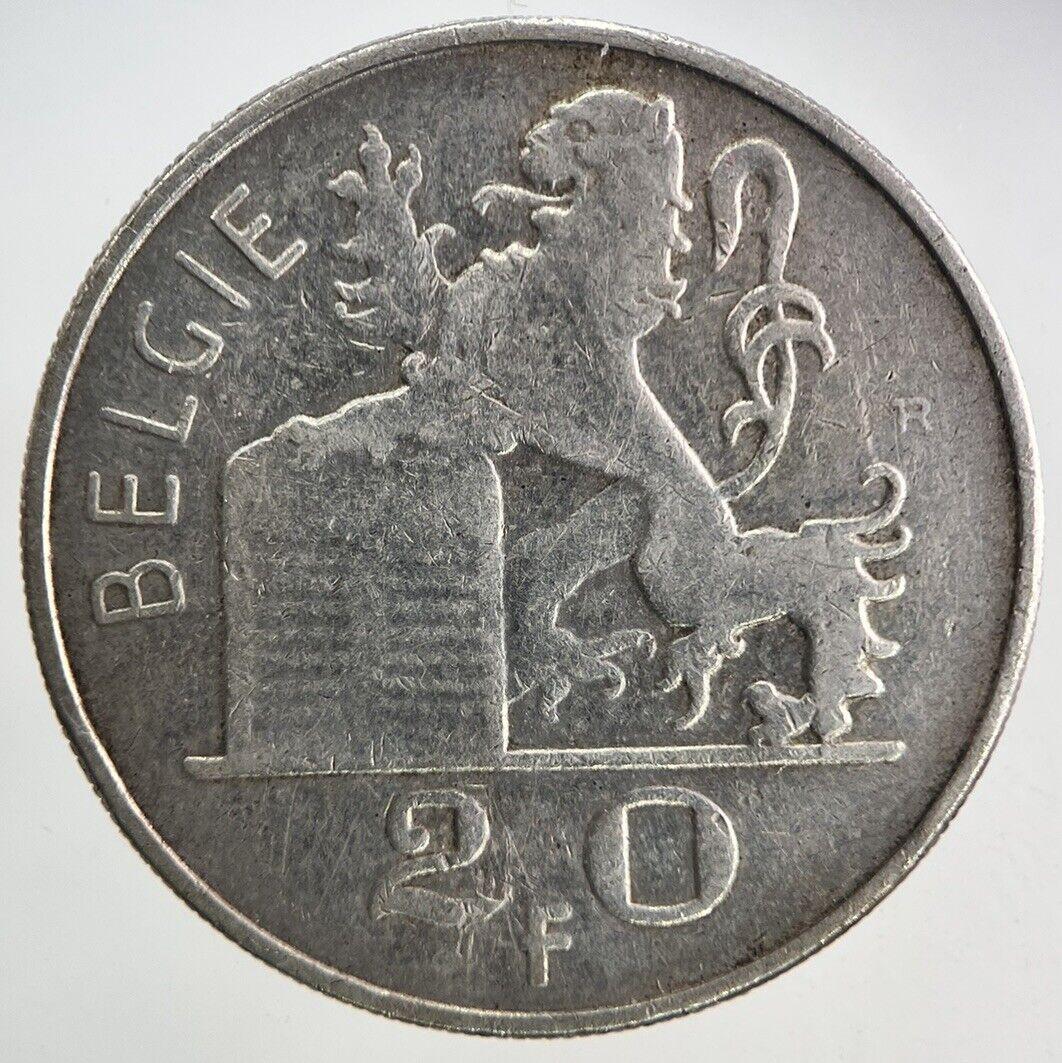 1953 Belgium Silver 20 Franc Coin | Fine Collectable Grade