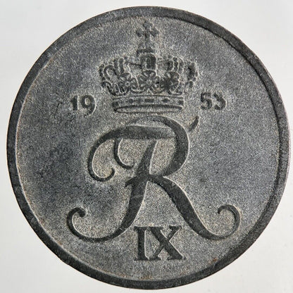1953 Denmark 5 Ore Coin | Fine Collectable Grade