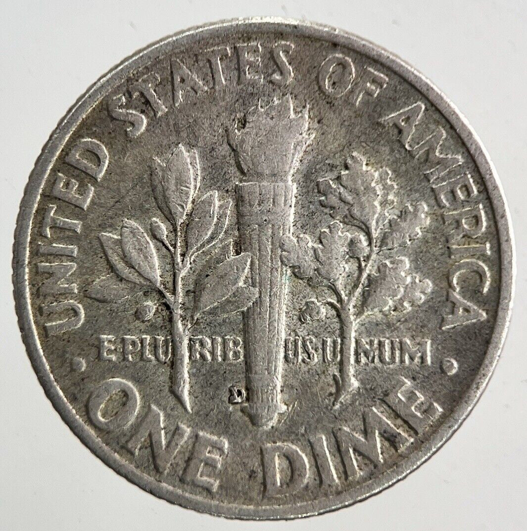 1952-D US USA Roosevelt Dime Silver Coin | Fine Collectable Grade