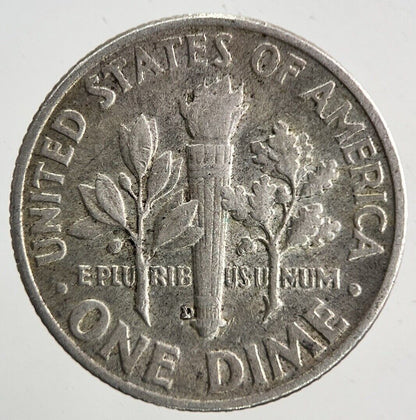 1952-D US USA Roosevelt Dime Silver Coin | Fine Collectable Grade