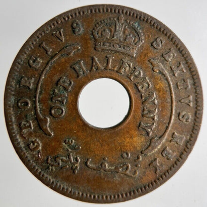 1952 West Africa Half-Penny Coin | Fine Collectable Grade