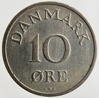 1953 Denmark 10 Ore Coin | Fine Collectable Grade