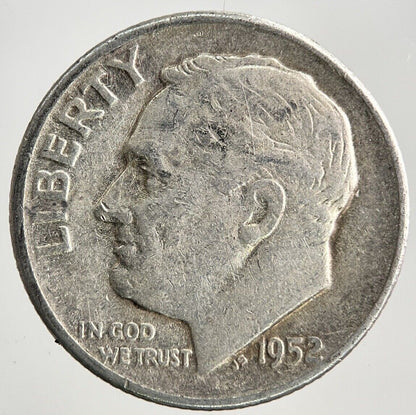 1952 US USA Roosevelt One Dime Silver Coin | Collectable Grade