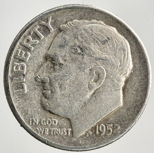 1952 US USA Roosevelt One Dime Silver Coin | Collectable Grade