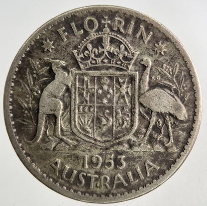 1953 Australia Florin Silver Coin | Collectable Grade