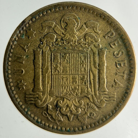 1953 Spain 1 Una Peseta Coin | Fine Collectable Grade