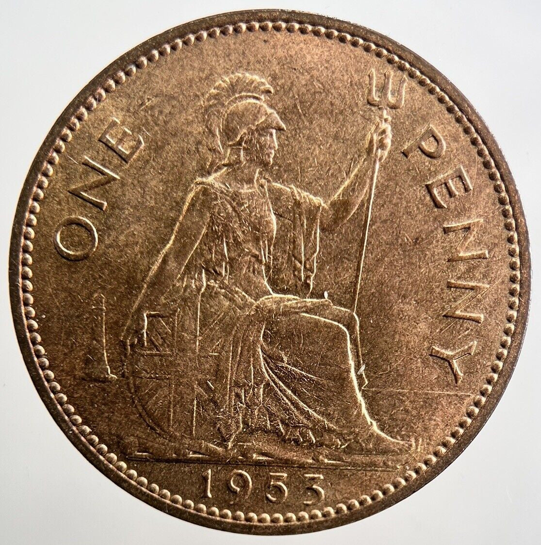 1953 Elizabeth II Penny Coin | Very Fine Grade | a3786