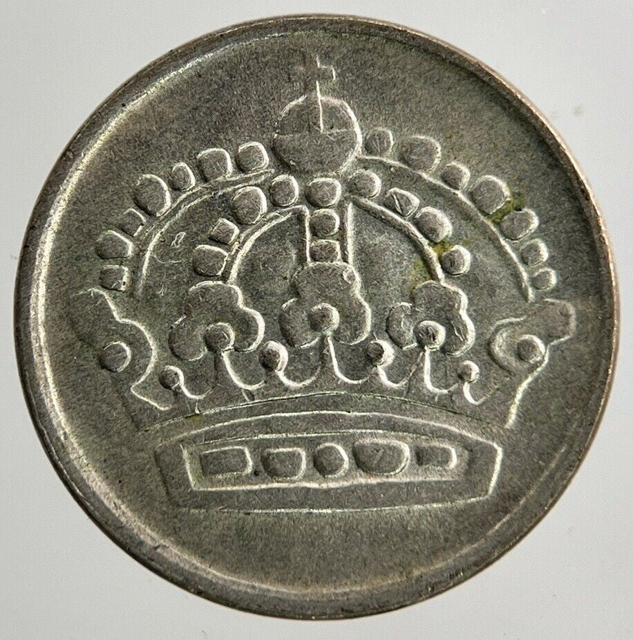 1953 Sweden 10 Ore Silver Coin | Fine Collectable Grade