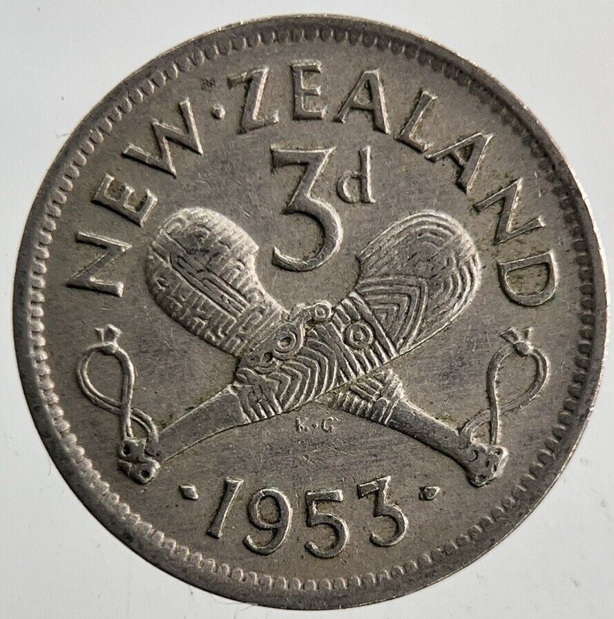 1953 New Zealand Threepence Coin | Fine Collectable Grade