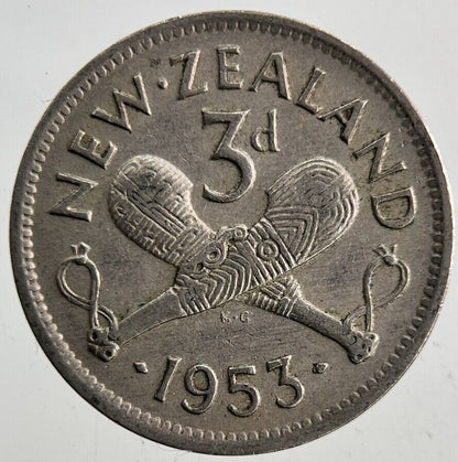 1953 New Zealand Threepence Coin | Fine Collectable Grade