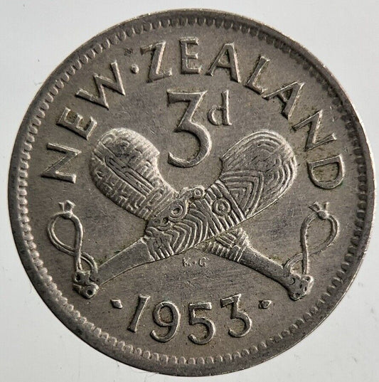 1953 New Zealand Threepence Coin | Fine Collectable Grade