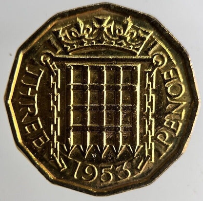 1953 Elizabeth II Brass Threepence Coin | Collectable Grade
