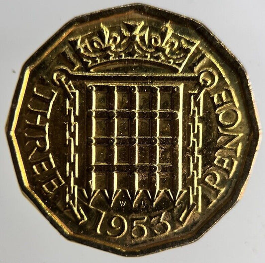 1953 Elizabeth II Brass Threepence Coin | Collectable Grade