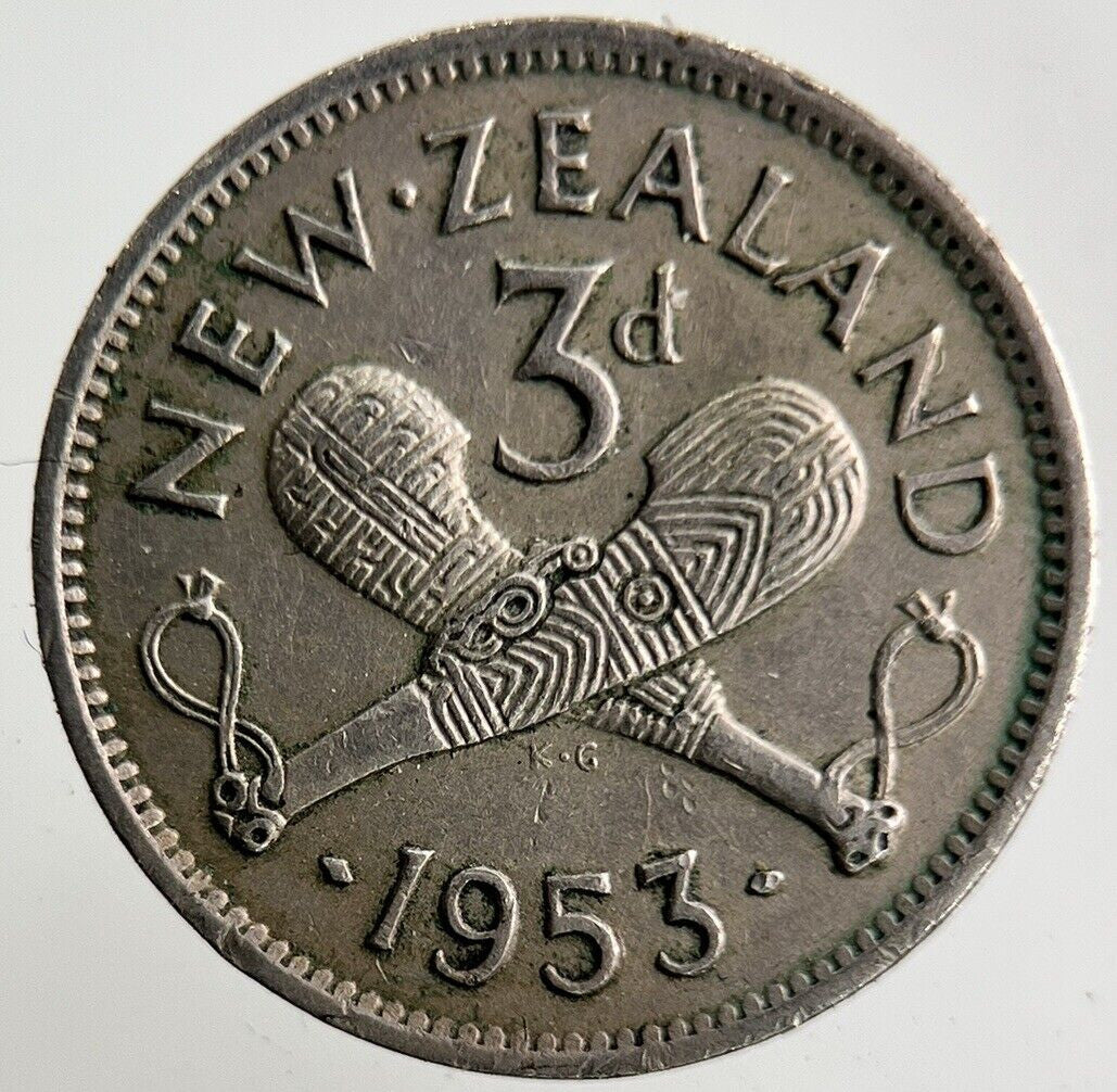 1953 New Zealand Threepence Coin | Fine Collectable Grade