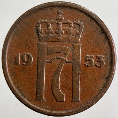 1953 Norway 2 Ore Coin | Very High Grade | a7001