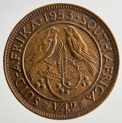 1953 South Africa 1/4 Penny / Farthing Coin | Fine Collectable Grade