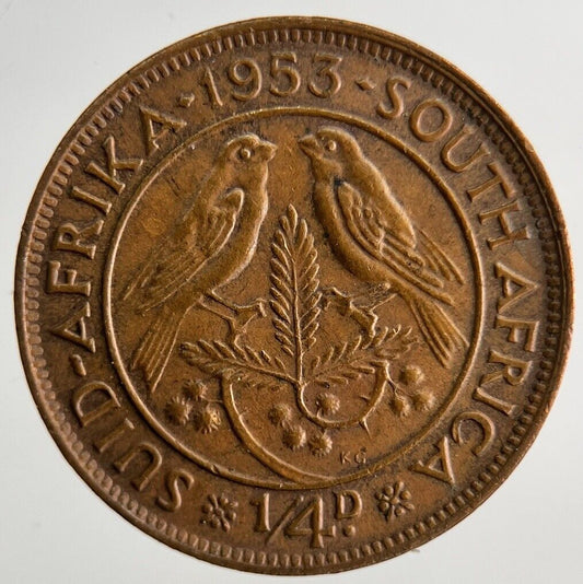 1953 South Africa 1/4 Penny / Farthing Coin | Fine Collectable Grade