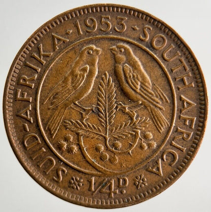 1953 South Africa 1/4 Penny / Farthing Coin | Fine Collectable Grade
