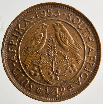 1953 South Africa 1/4 Penny / Farthing Coin | Fine Collectable Grade