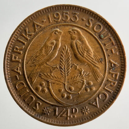 1953 South Africa 1/4 Penny / Farthing Coin | Fine Collectable Grade