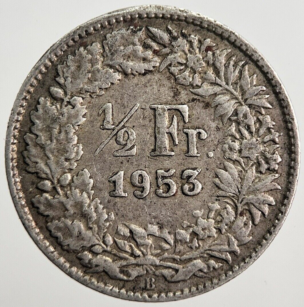 1953 Switzerland 1/2 Half Franc Silver Coin | Collectable Grade | a2478