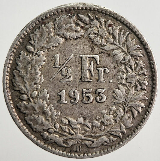 1953 Switzerland 1/2 Half Franc Silver Coin | Collectable Grade | a2478
