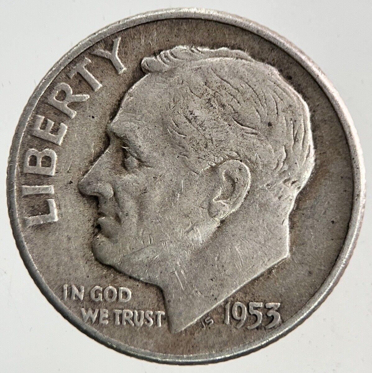 1953 US USA Roosevelt Dime Silver Coin | Collectable Grade