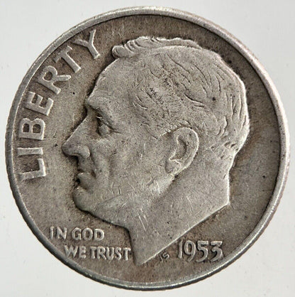 1953 US USA Roosevelt Dime Silver Coin | Collectable Grade