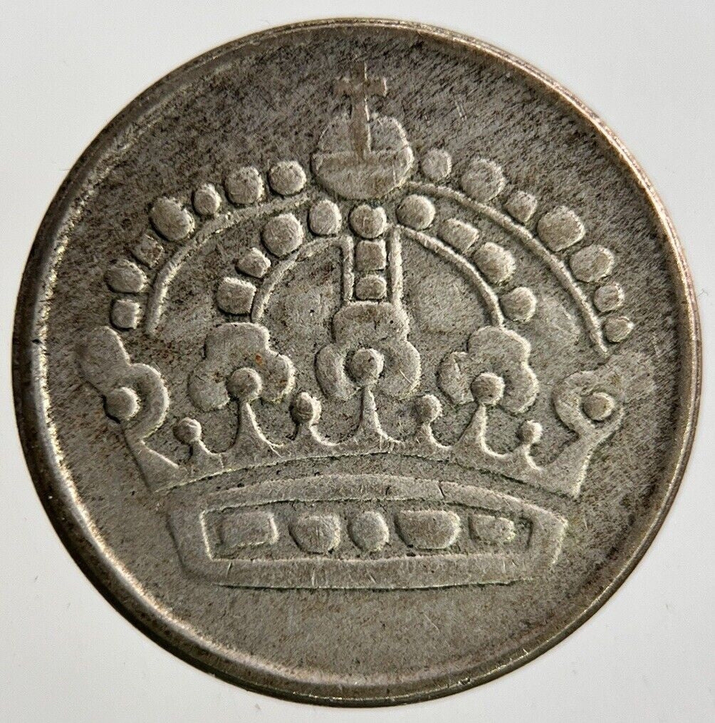 1953 Sweden 25 Ore Silver Coin | Fine Collectable Grade