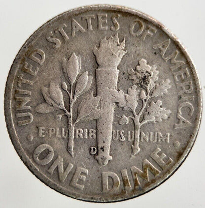 1953-D US USA Roosevelt One Dime Silver Coin | Collectable Grade