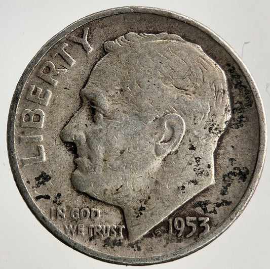 1953 US USA Roosevelt One Dime Silver Coin | Collectable Grade