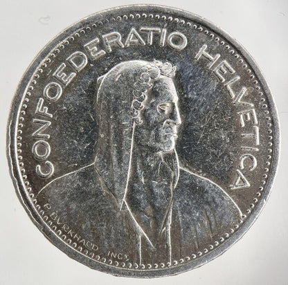 1953 Switzerland Swiss 5 Franc Silver Coin | Fine Collectable Grade
