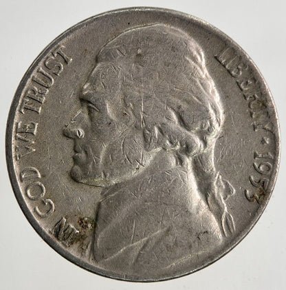 1953 US USA Jefferson Nickel 5 Cents Coin | Fine Collectable Grade