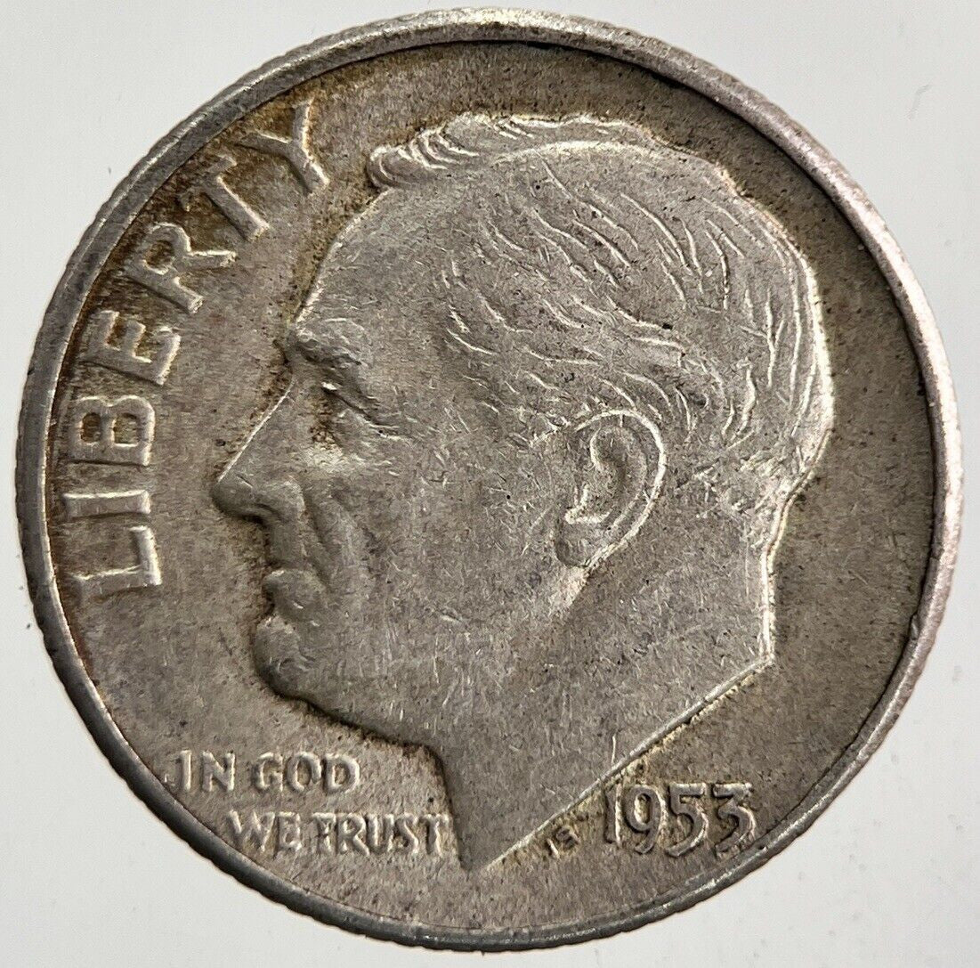 1953 US USA One Dime Silver Coin | Fine Collectable Grade