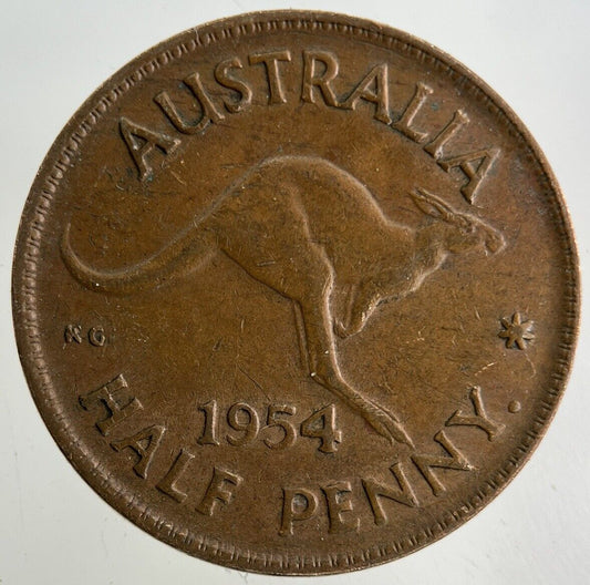 1954 Australia Half-Penny Coin | Fine Collectable Grade