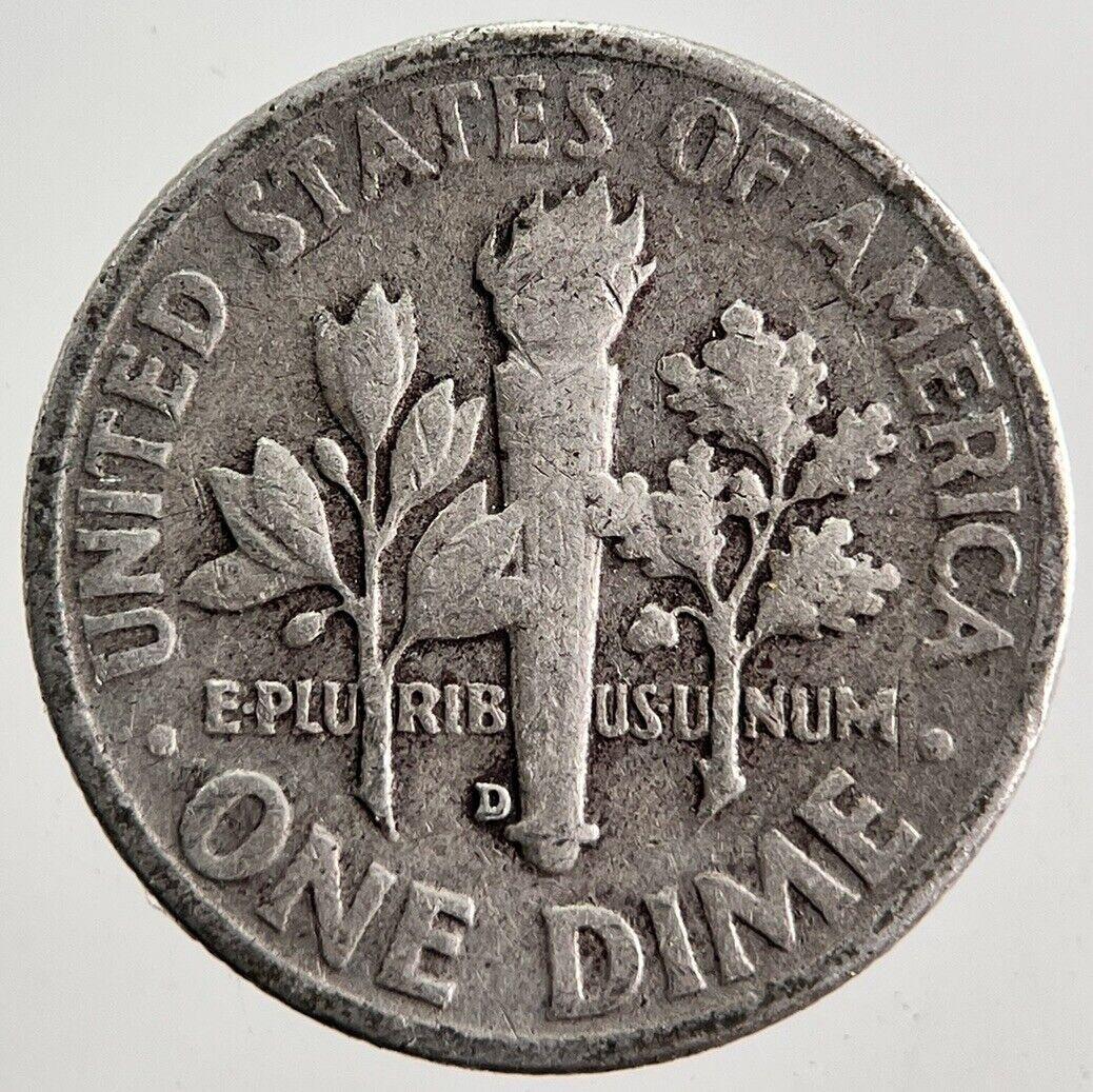 1953-D US USA Roosevelt Dime Silver Coin | Fine Collectable Grade