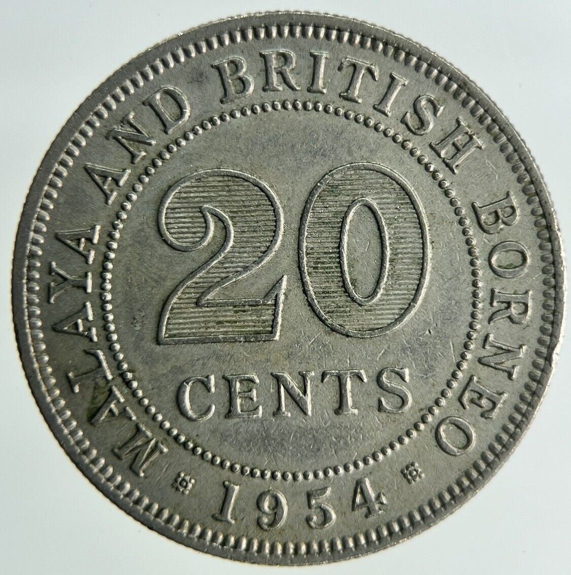 1954 Malaysia 20 Cents Coin | Fine Collectable Grade