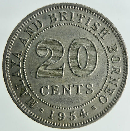 1954 Malaysia 20 Cents Coin | Fine Collectable Grade